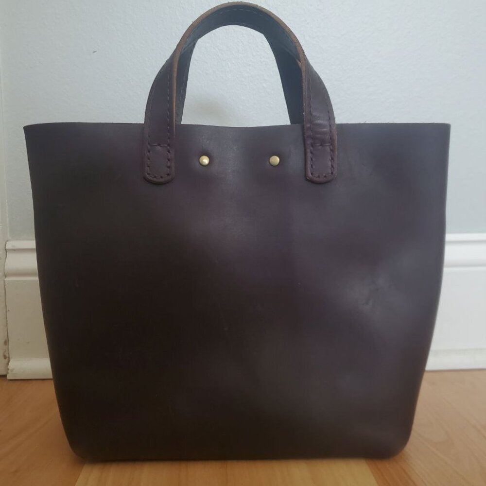 Portland Leather Mini Crossbody Tote - Picture 3 of 9